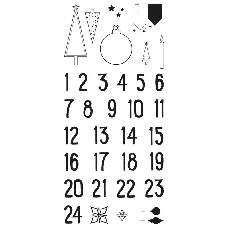 Clear Stamps Adventskalenderzahlen