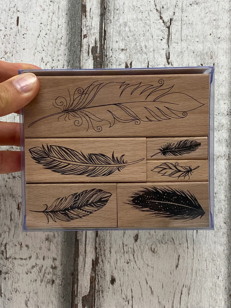 Stempelsets Heyda - Naturmotive mit Zweigen, Blüten und Tieren