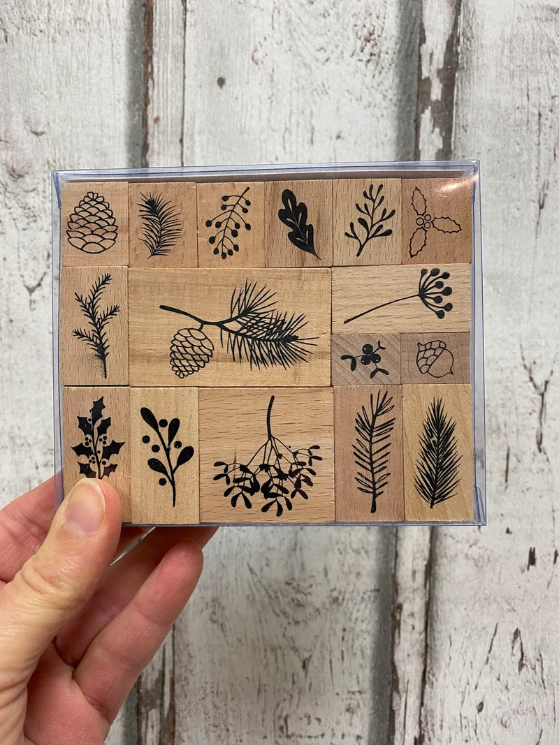 Stempelsets Heyda - Naturmotive mit Zweigen, Blüten und Tieren