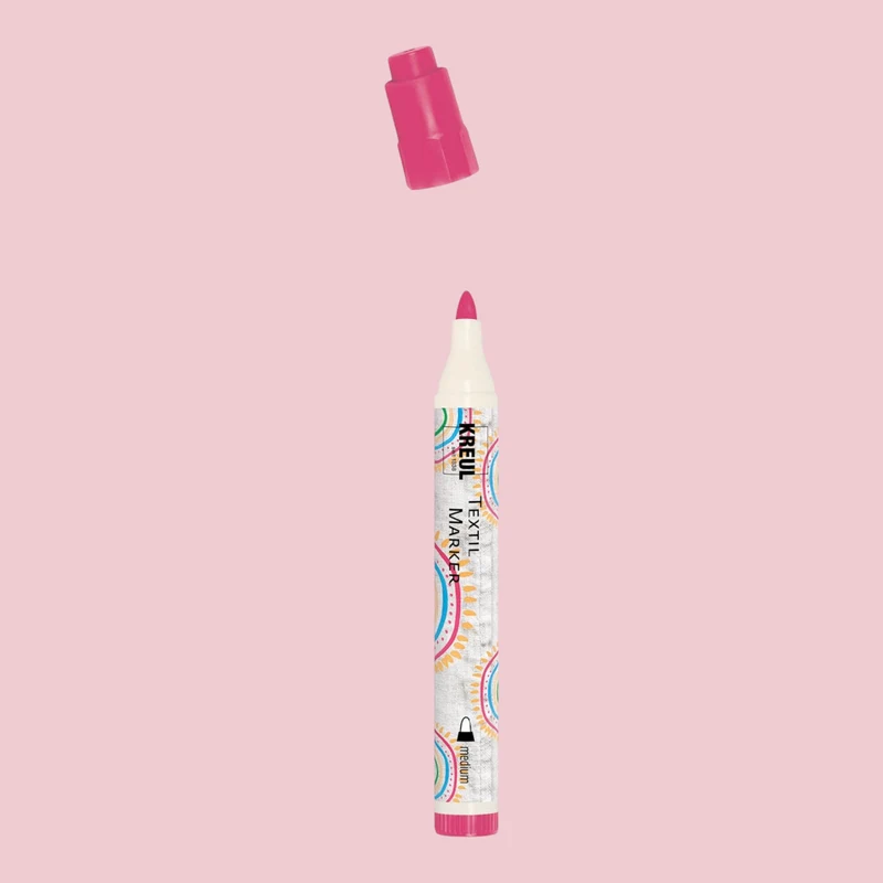 Kreul Textil Marker Medium, Pink , 2-4 mm