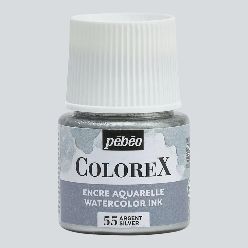 Pebeo Colorex Inks - Silver, 45 ml
