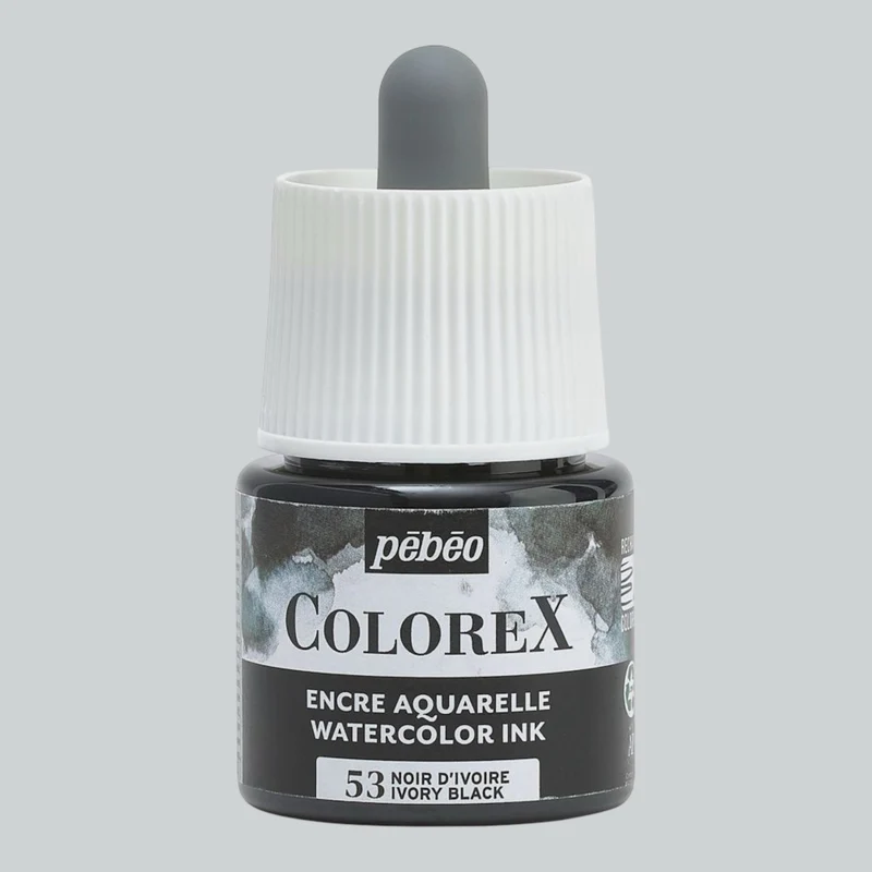 Pebeo Colorex Inks - Ivory Black, 45 ml