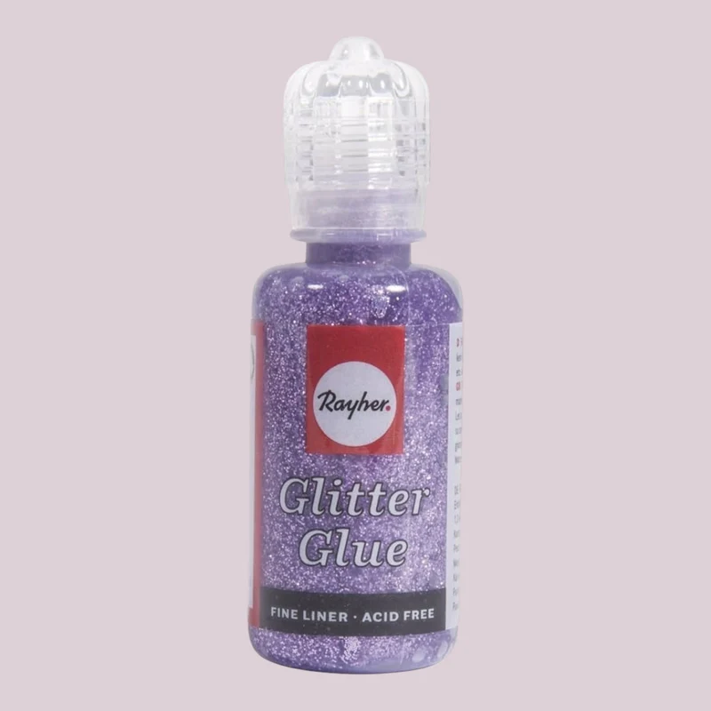 Rayher Glitter-Glue Metallic – 20 ml, Lavendel