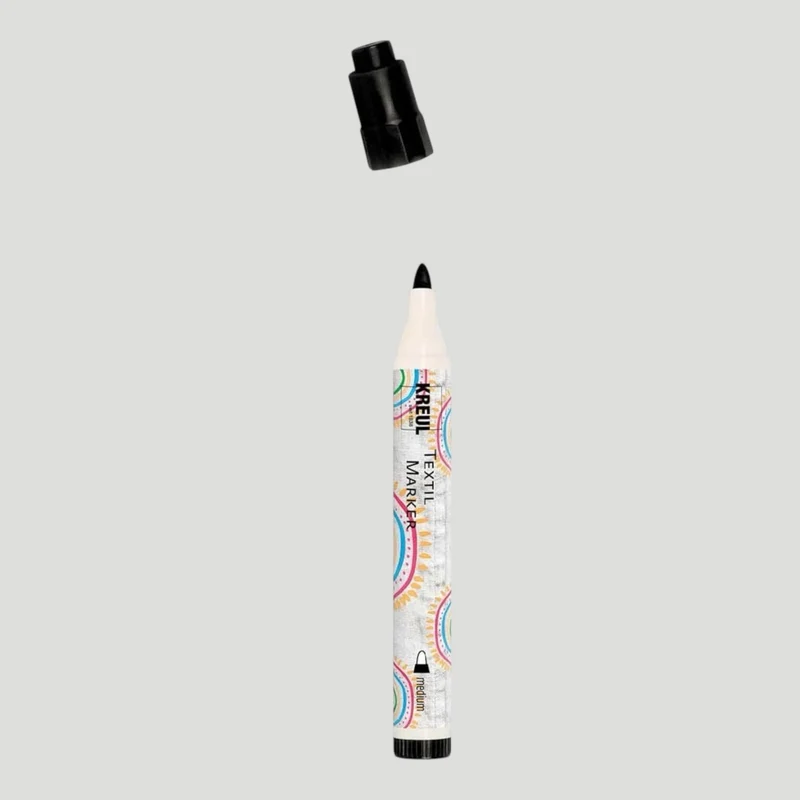 Kreul Textil Marker Medium, Schwarz, 2-4 mm
