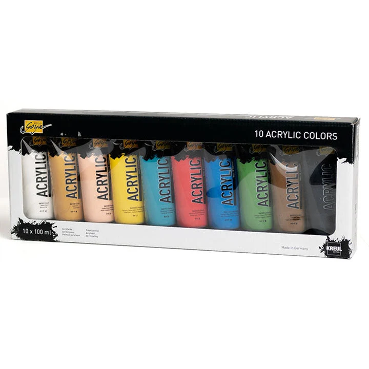 Solo Goya Acrylic Paints - ARTMiE Gold Matches | Set of 10 x 100 ml