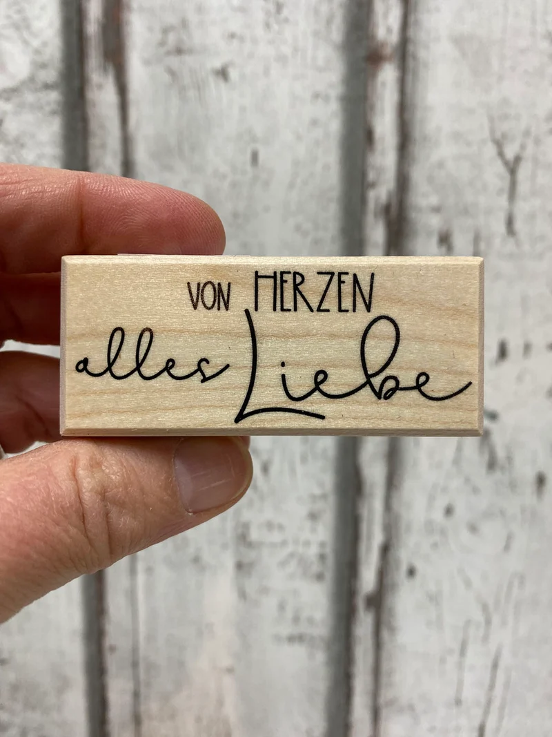 Stempel von HERZEN alles Liebe
