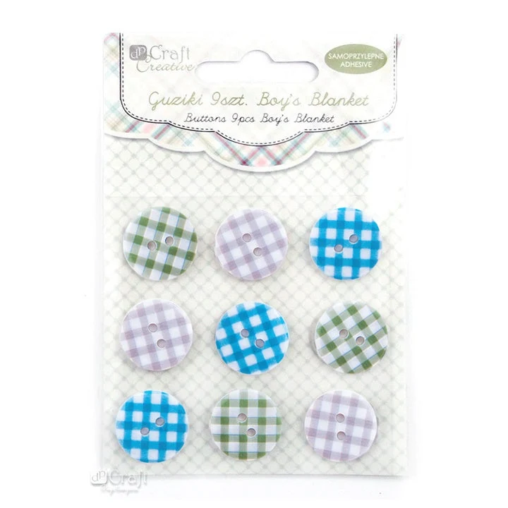Boyś Blanket Self-Adhesive Buttons, Set of 9