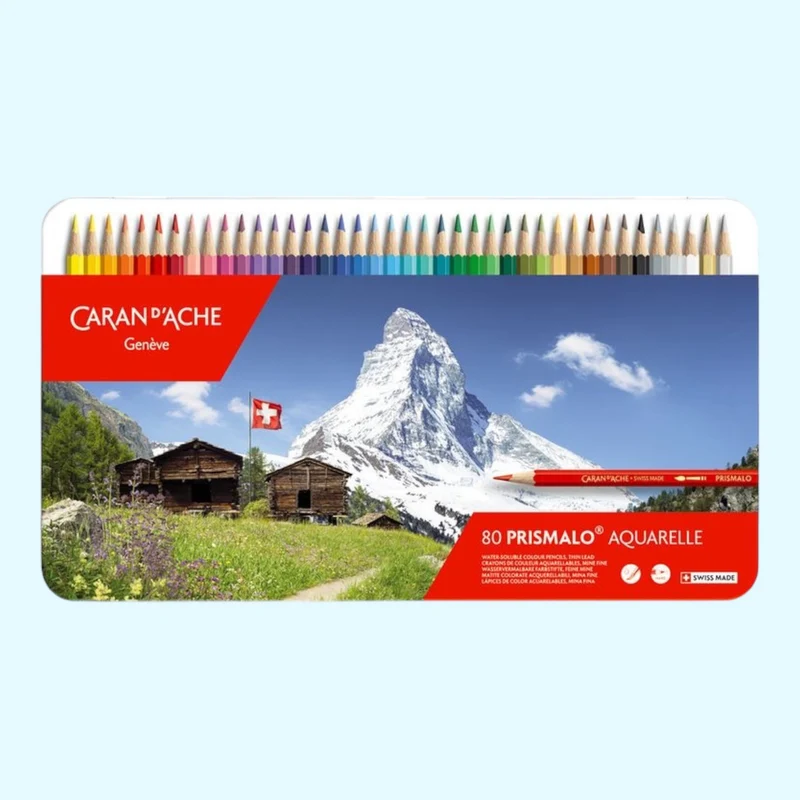 Caran d’Ache Prismalo Aquarellstifte, 80er-Set