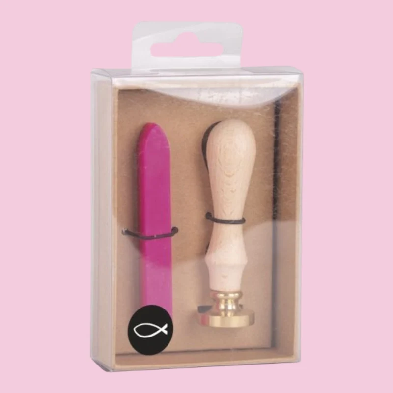 Rayher Siegelwachs-Set Fisch, Pink, 2,5 cm
