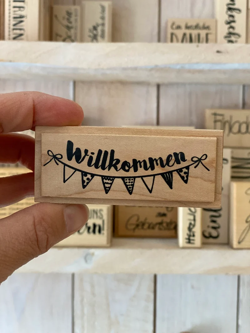 Stempel Willkommen