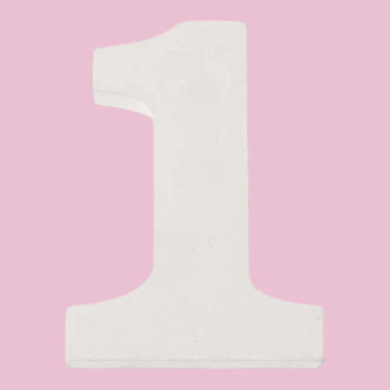 Glorex Zahl 1 MDF 5,5x0,9cm