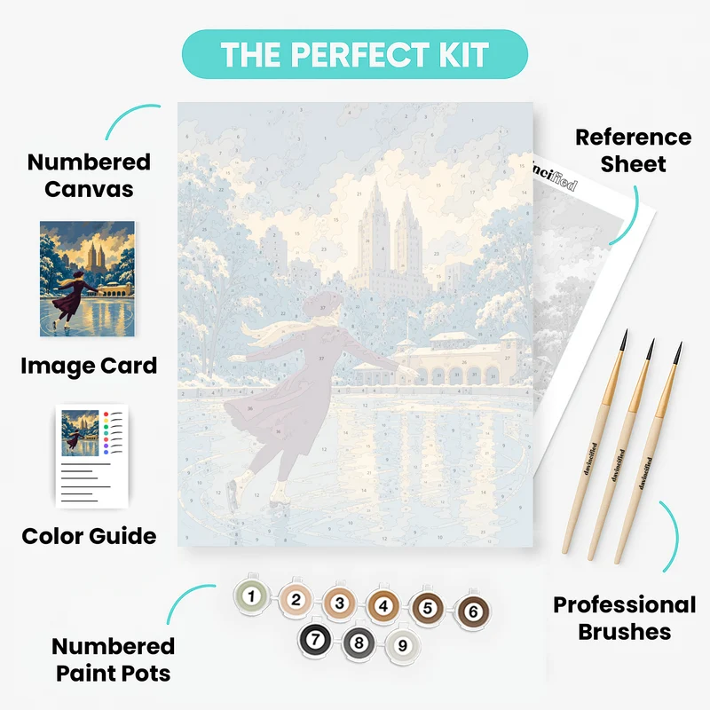 Wollman Rink Skater - Paint by Numbers Kit