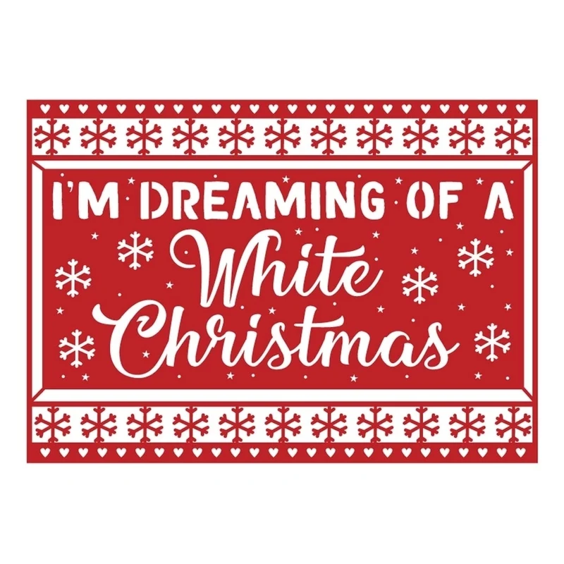 First Edition - Christmas Craft a Card Die - 5x7 White Christmas