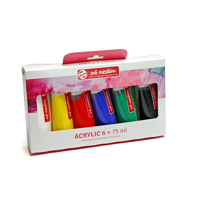 ArtCreation ESSENTIALS Set of Acrylic Paints, 6 x 75 ml