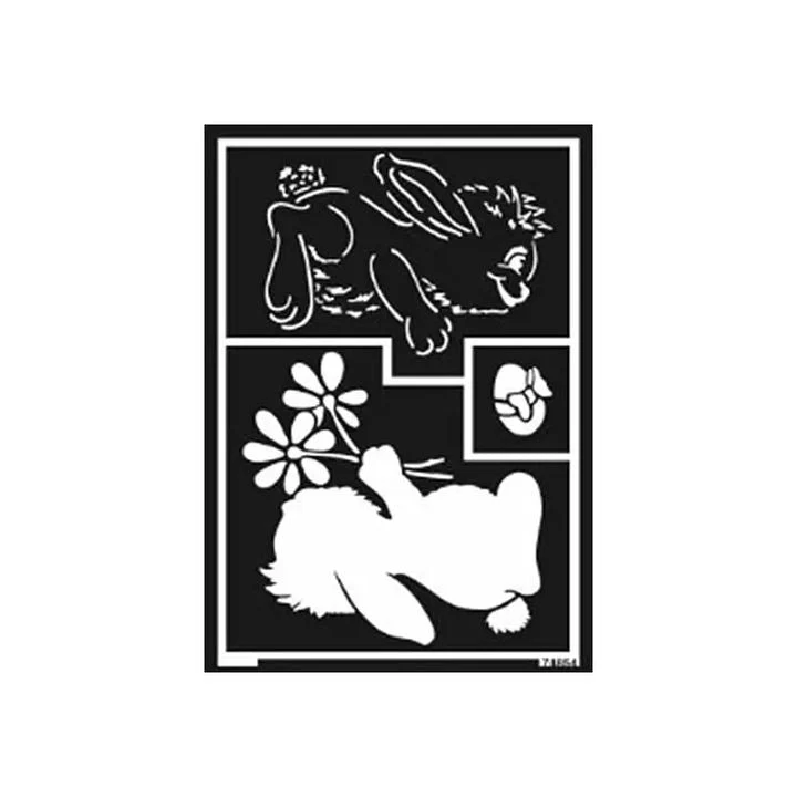 Self-Adhesive Stencil Bunny A5