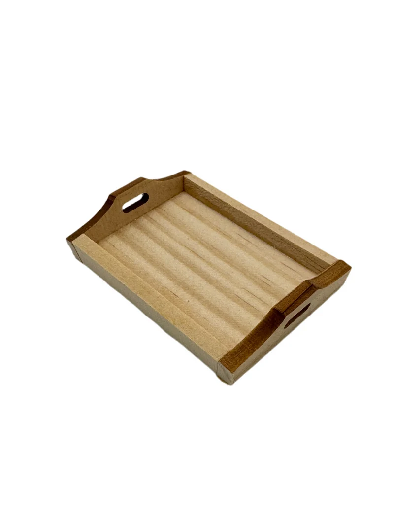 Holz Tablett mit Griffmulden