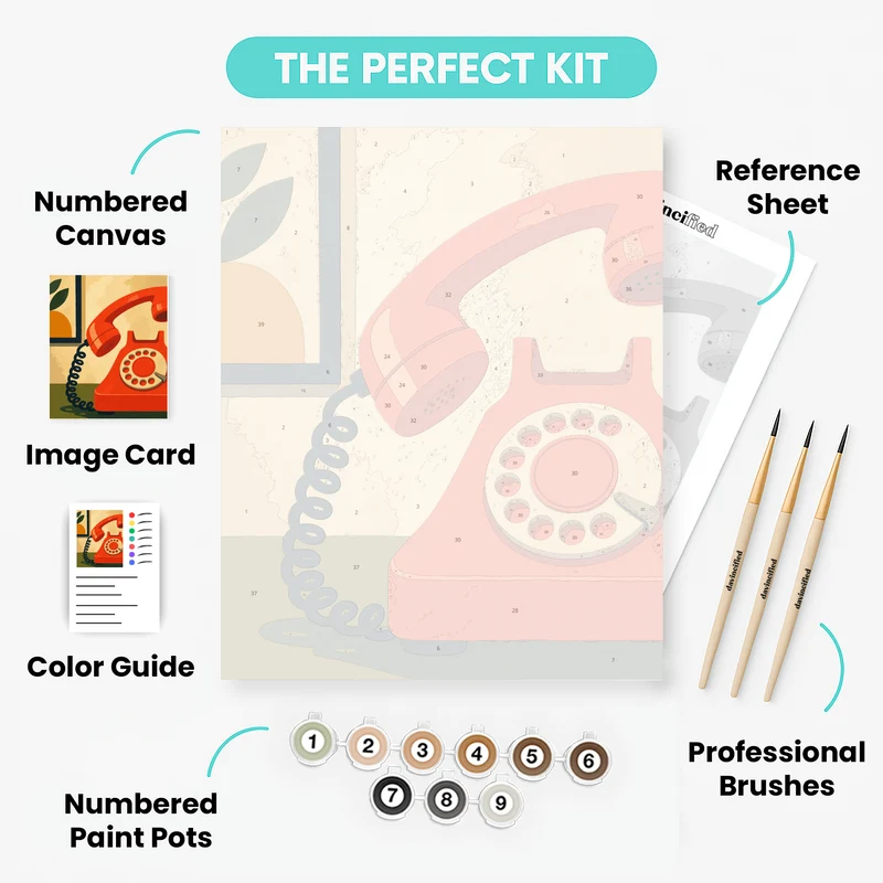 Retro Rotary Ringer - Paint by Numbers Kit