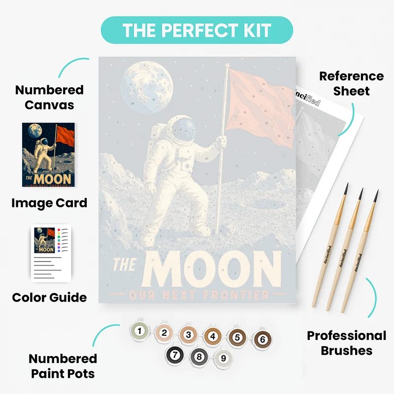 Flag on the Moon - Paint by Numbers Kit