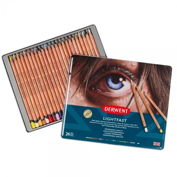 Derwent - Lightfast Oil Pencil - 24 Tin