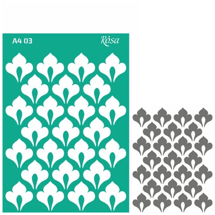 Rosa Talent Self-Adhesive Stencil A4 - Pattern No. 03