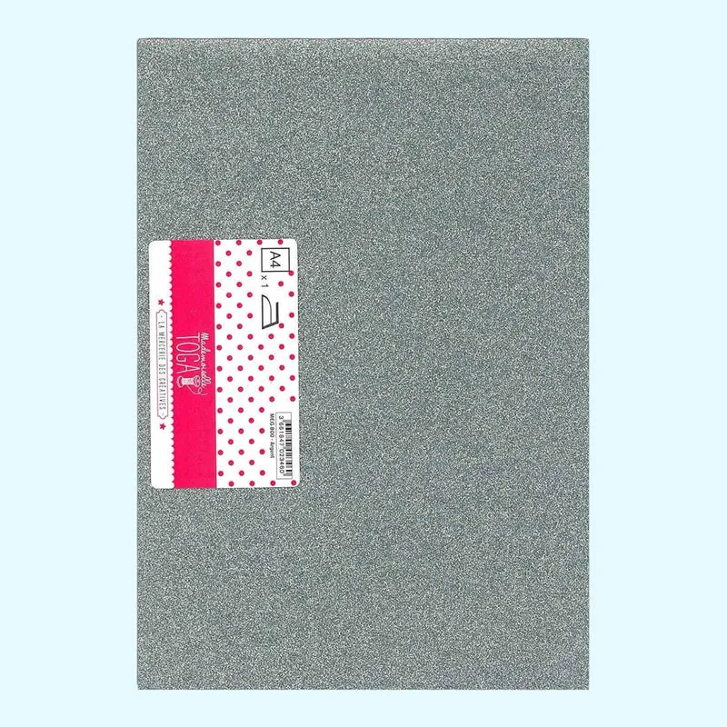 Mademoiselle TOGA – Bügelfolie mit Glitzer - Silber , A4