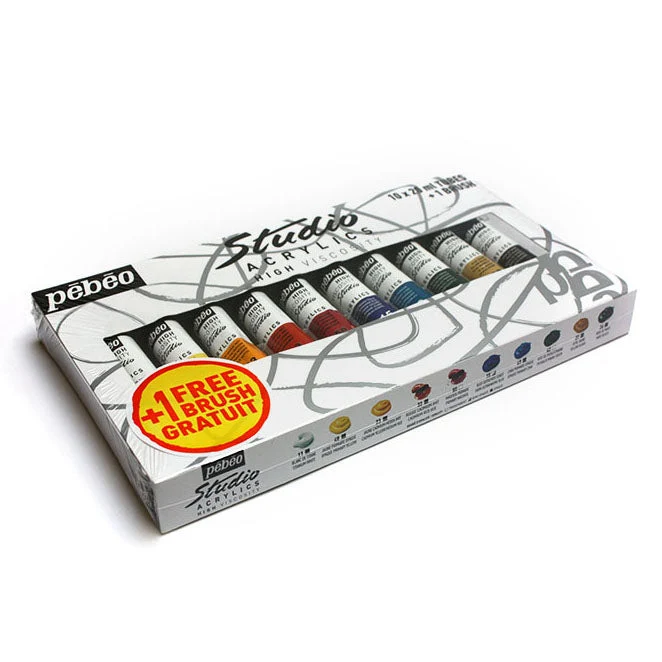 Studio Acrylic Acrylic Paints, START, Set of 10 x 20 ml