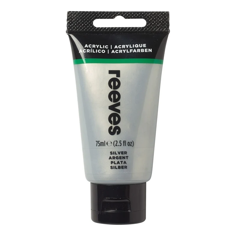 Reeves - Metallic Silver - Fine Acrylic - 75ml