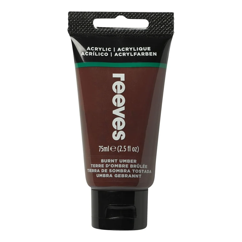 Reeves - Burnt Umber - Fine Acrylic - 75ml