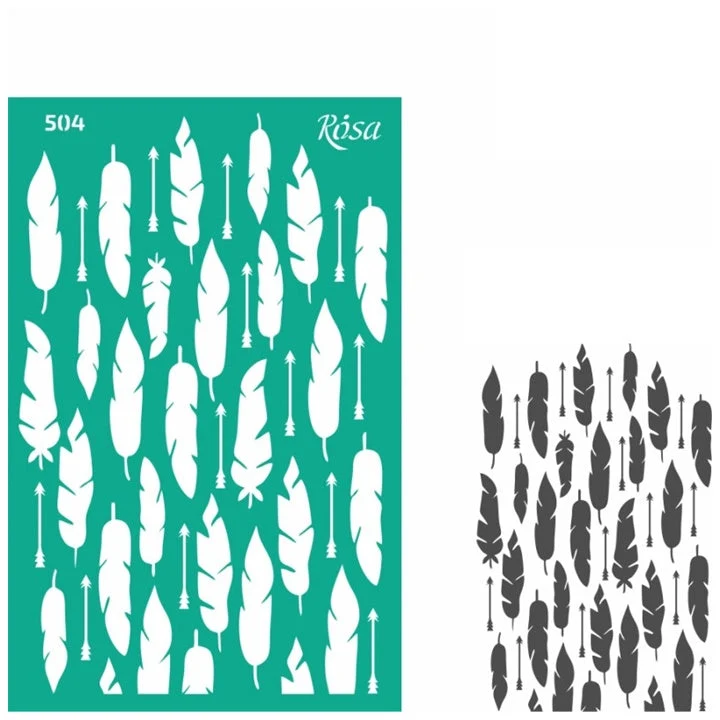Rosa Talent Self-Adhesive Stencil, 13 x 20 cm, Pattern No. 504