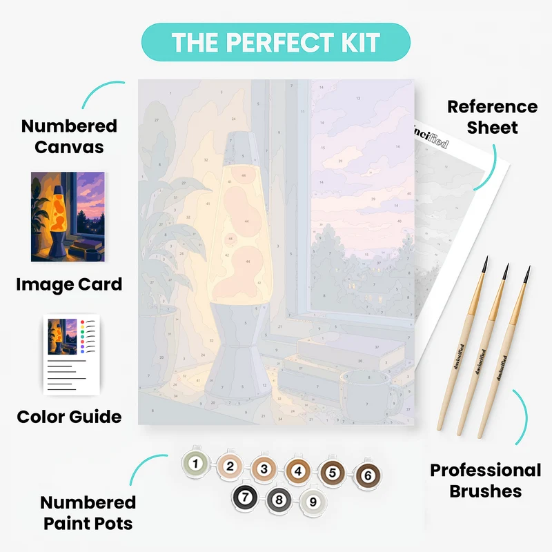 Lava Lamp Dusk - Paint by Numbers Kit