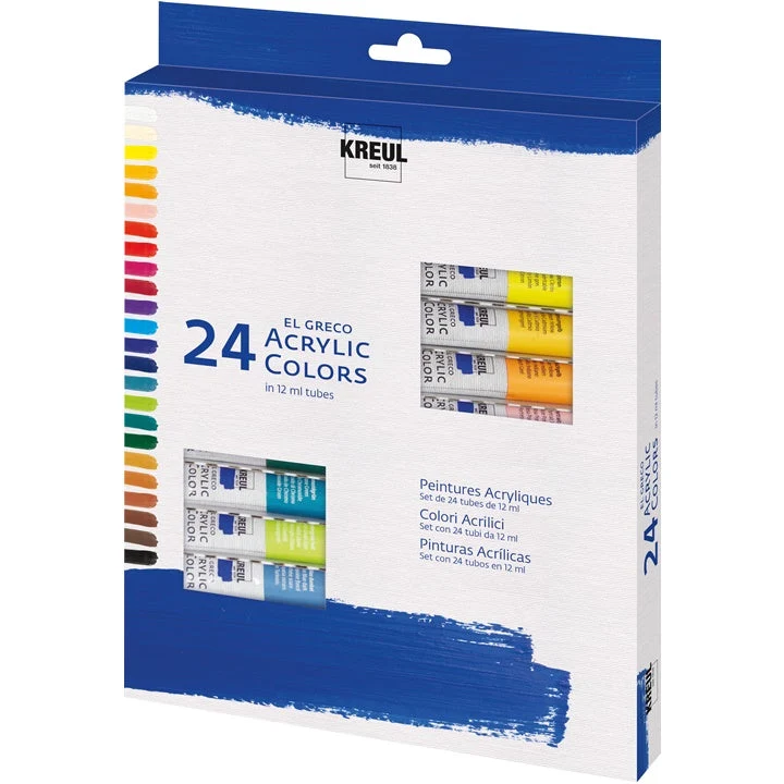 El Greco Acrylic Paints / Set of 24 x 12 ml