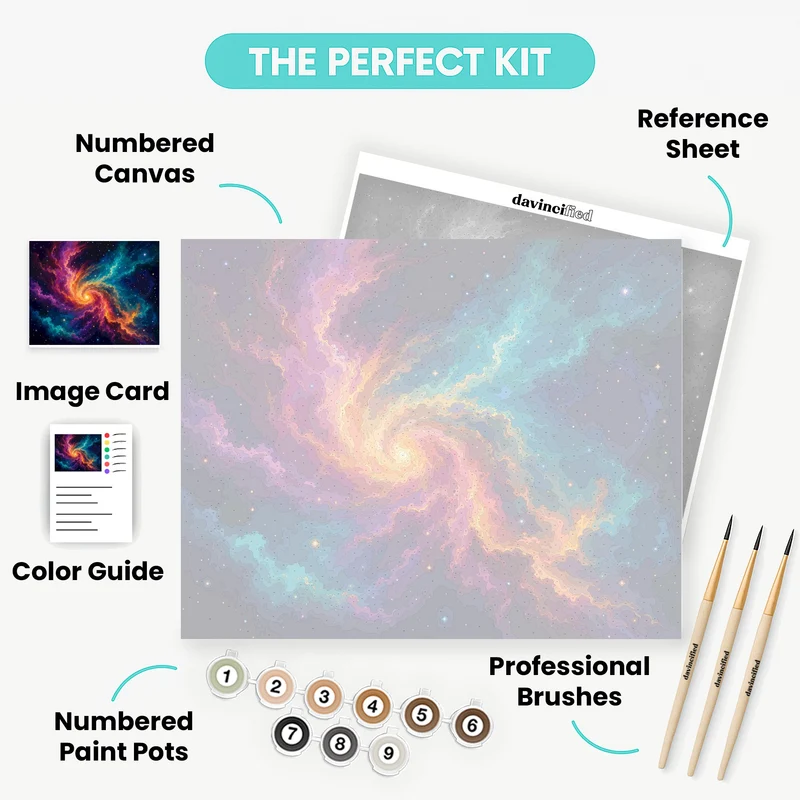 Cosmic Spiral Nebula - Paint by Numbers Kit