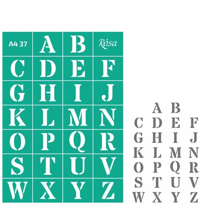 Rosa Talent A4 Self-Adhesive Stencil, Pattern No. 37