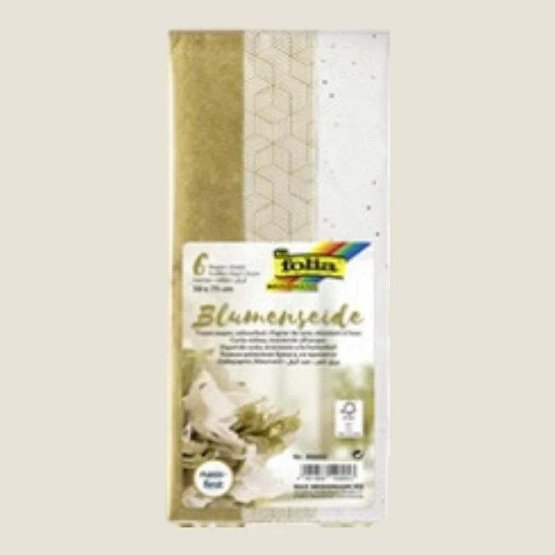 Folia Seidenpapier Mix Gold 50x75 cm – 6 Bögen