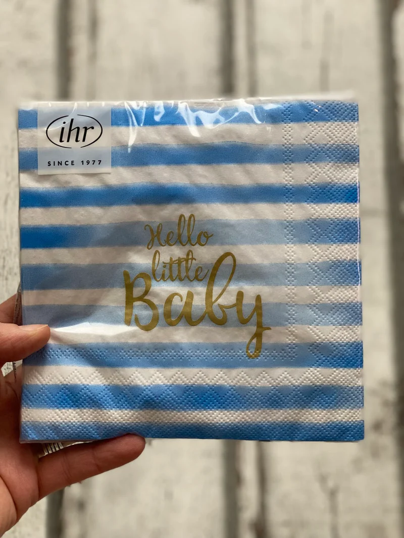 Serviette Hello little Baby