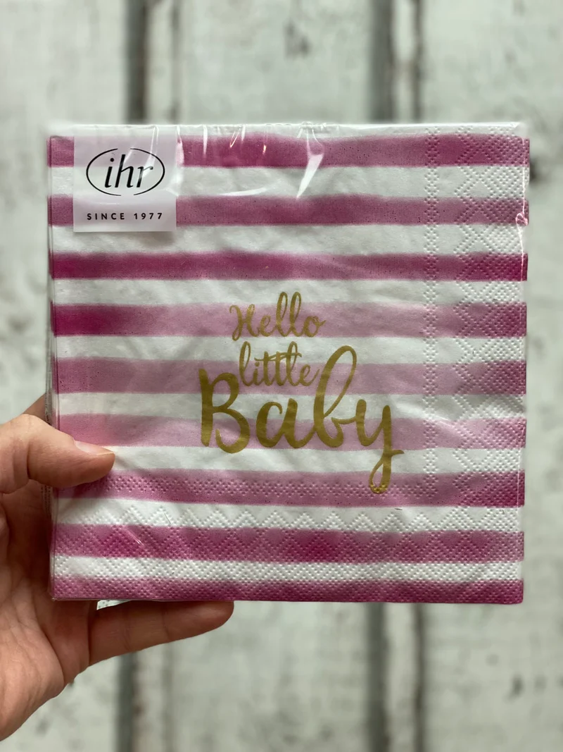 Serviette Hello little Baby
