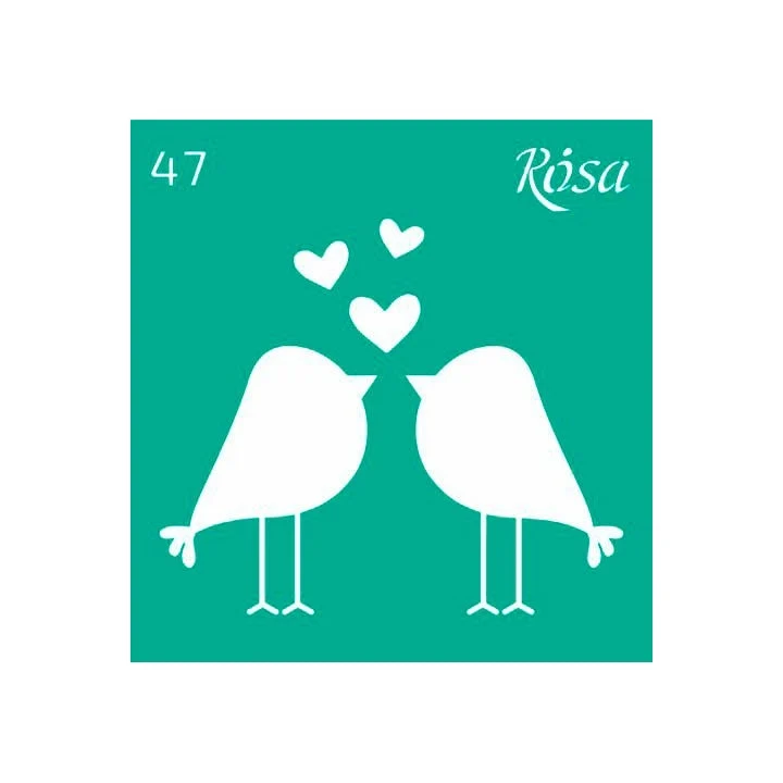 Rosa Talent Self-Adhesive Stencil, 9 x 10 cm, Pattern No. 47
