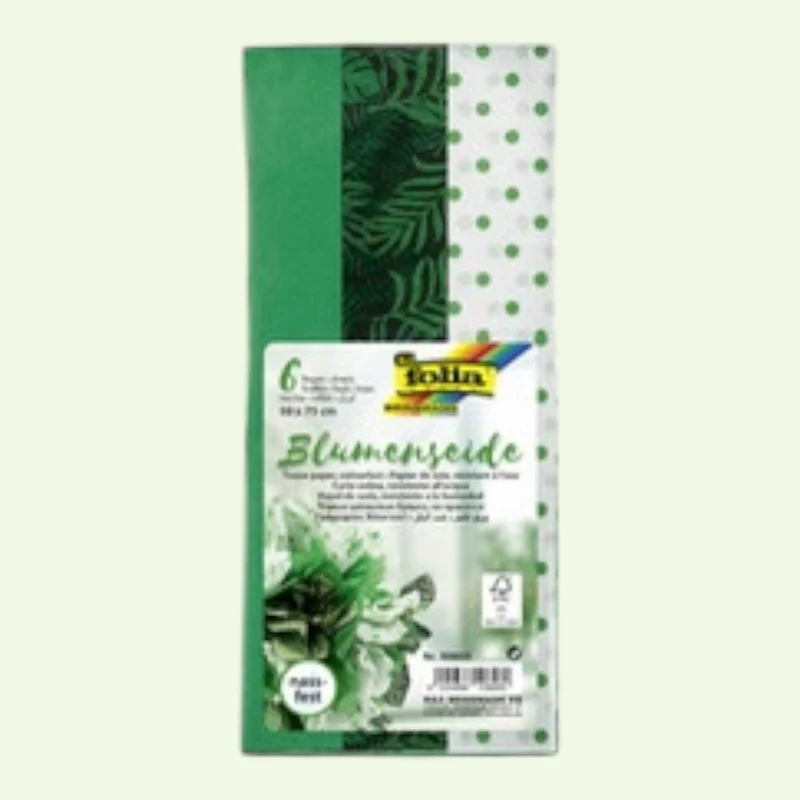 Folia Seidenpapier Mix Grün 50x75 cm – 6 Bögen