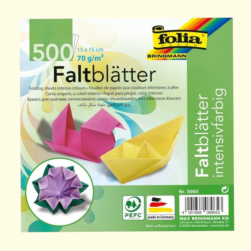 Folia Faltblätter 15 x 15 cm 70 g