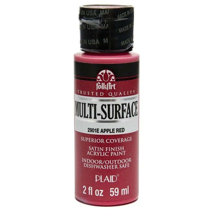 FolkArt - Multi-Surface Acrylic Paint - 2oz - Apple Red