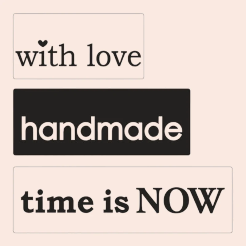 Rayher Reliefeinlage with love/ handmade/ time is Now/ 3 St