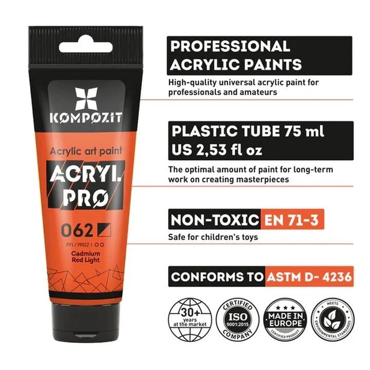 ACRYL PRO PROFESSIONAL Acrylic Paint Set 12x75 ml