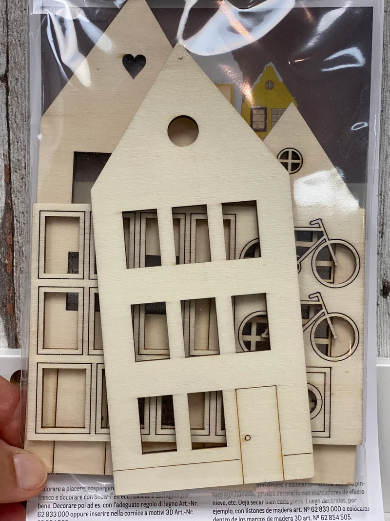 Häuser Holzmotiv