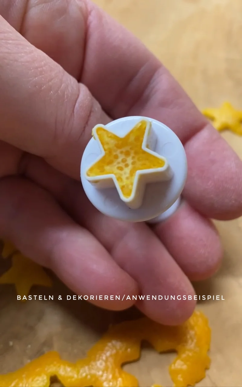 Mini-Ausstecher mit Auswerfer – Herz, Stern oder Kreis