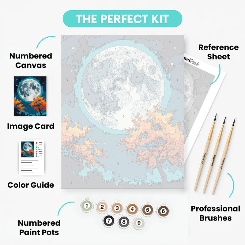 Autumn Moon - Paint by Numbers Kit