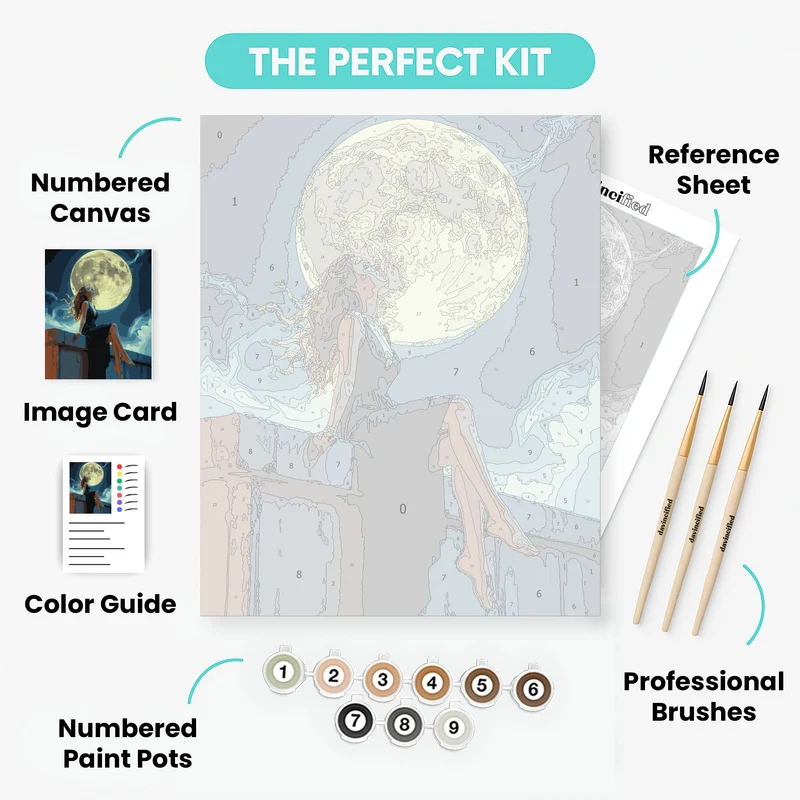 Moonlit Dreamer - Paint by Numbers Kit