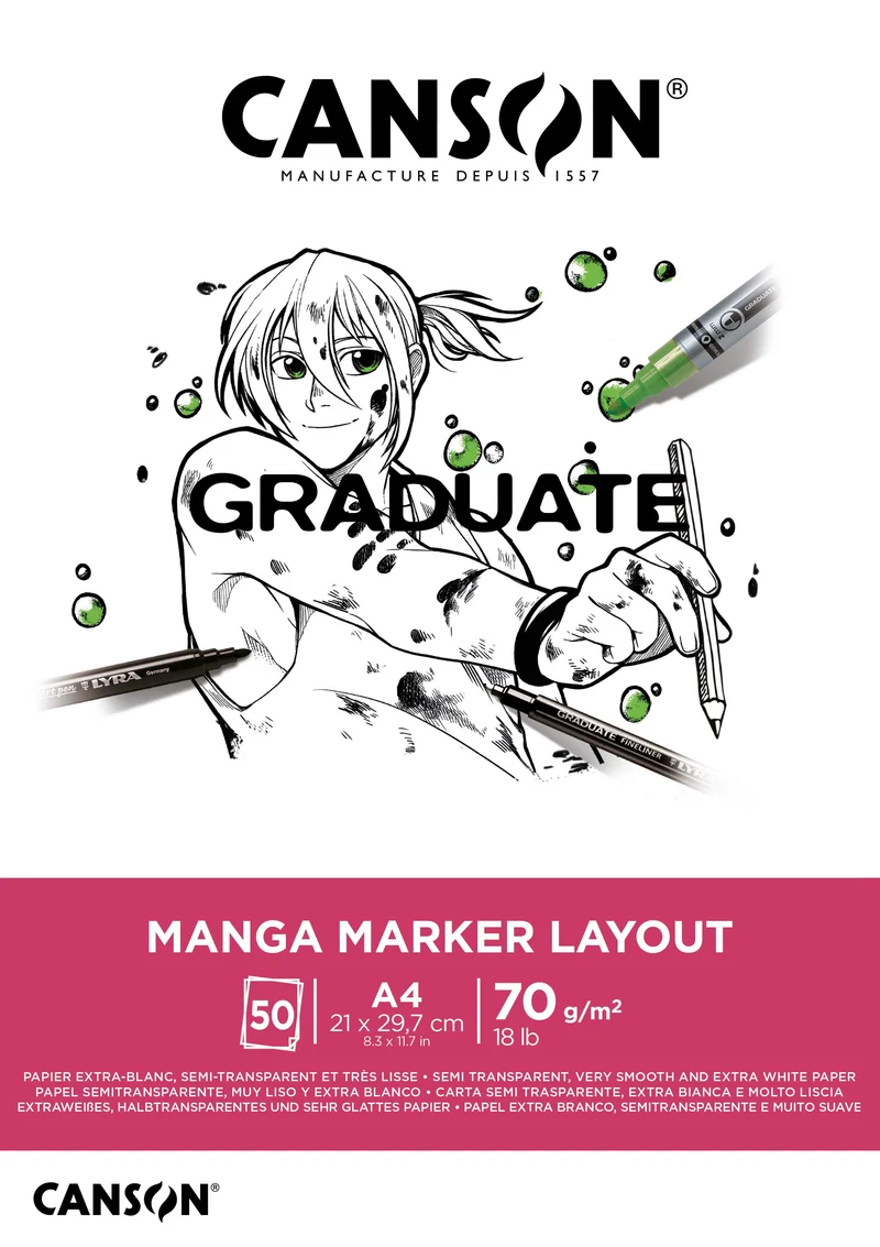 Canson Graduate Marker blok 70 g/m² 50 listova A4 lijepljeni