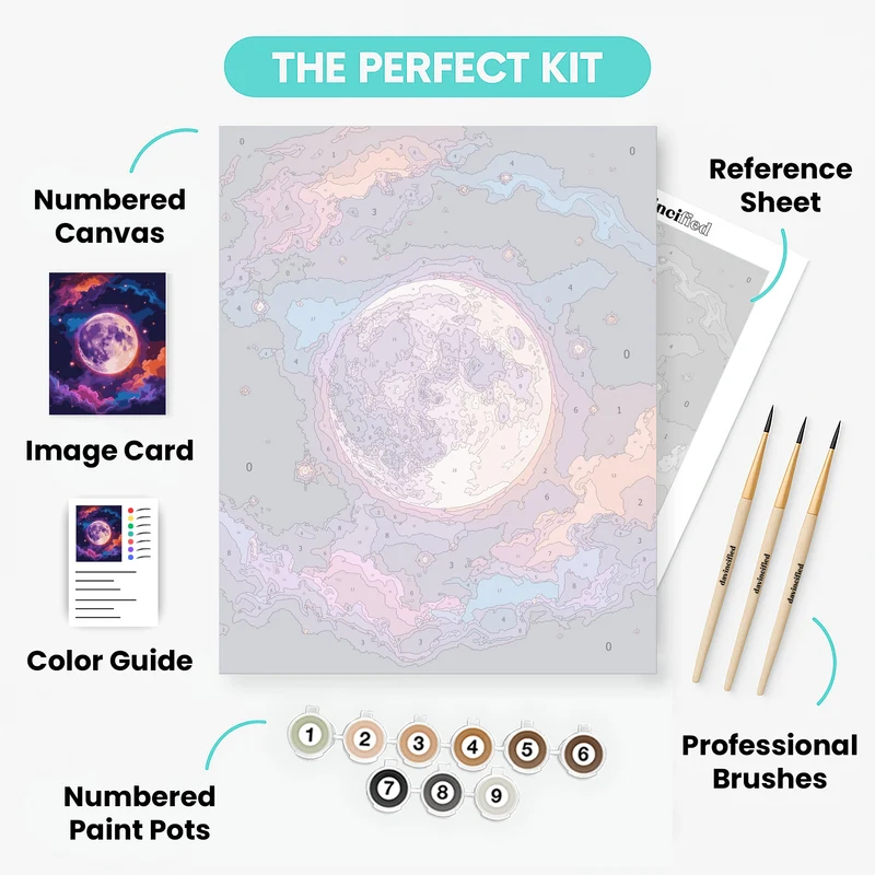 Cosmic Moon - Paint by Numbers Kit