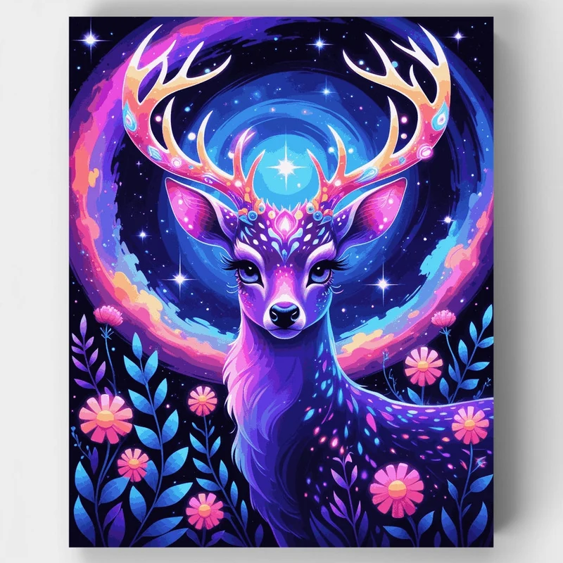 Cosmic Deer Spirit - Paint by Numbers Kit