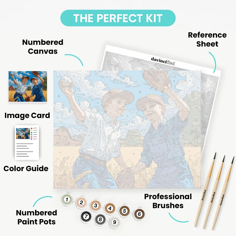 Summer Baseball Fun - Paint by Numbers Kit